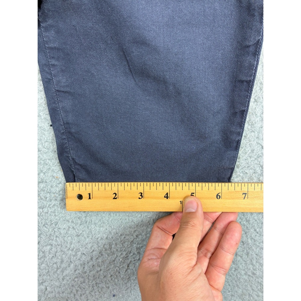 Frank & Eileen Wicklow Chino Pants Womens 6 Blue Cropped Raw Hem Quiet Luxury - Picture 7 of 12